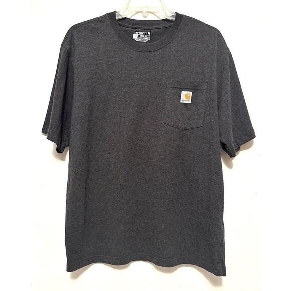 Carhartt T-shirt Short Sleeve Grey Gray Top Shirt Large - Picture 1 of 5